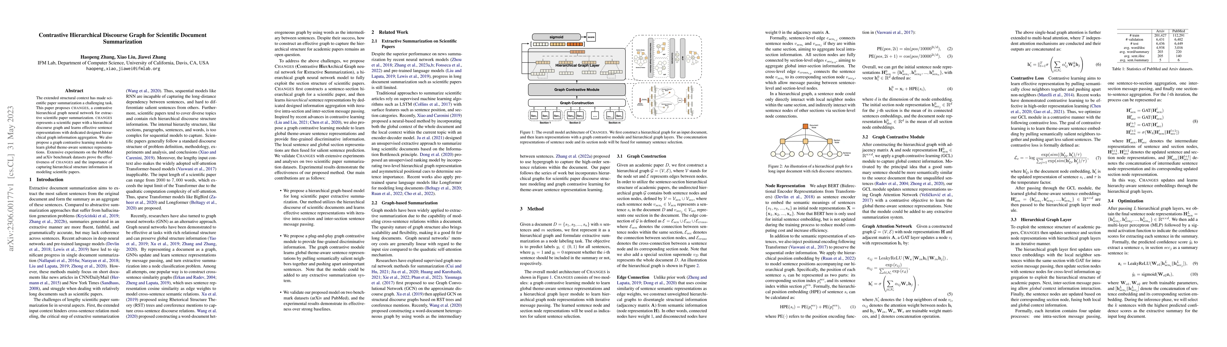 Thumbnail for Contrastive Hierarchical Discourse Graph for Scientific Document
  Summarization