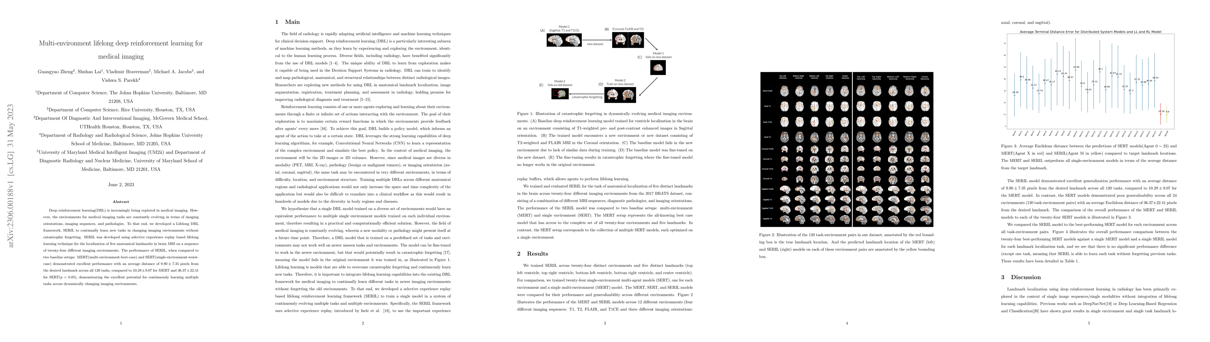 Thumbnail for Multi-environment lifelong deep reinforcement learning for medical
  imaging