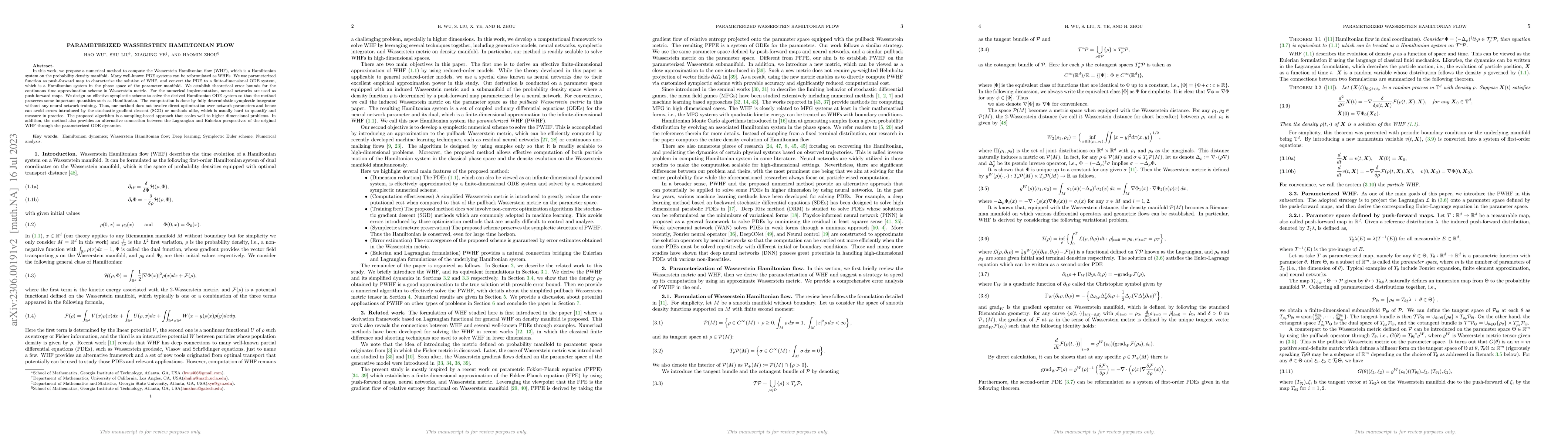 Thumbnail for Parameterized Wasserstein Hamiltonian Flow