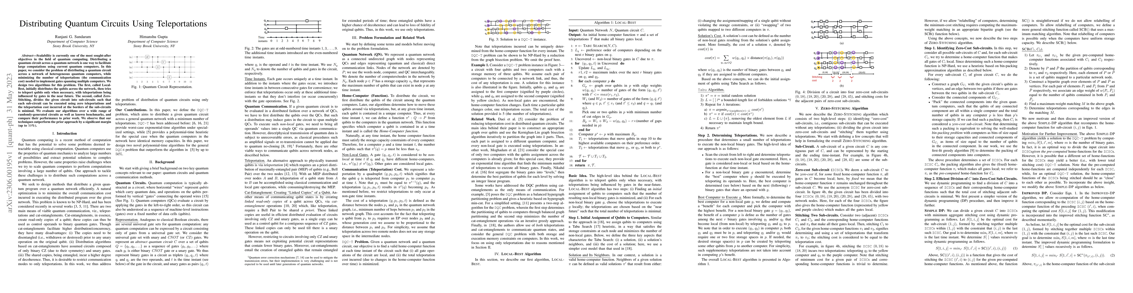 Thumbnail for Distributing Quantum Circuits Using Teleportations