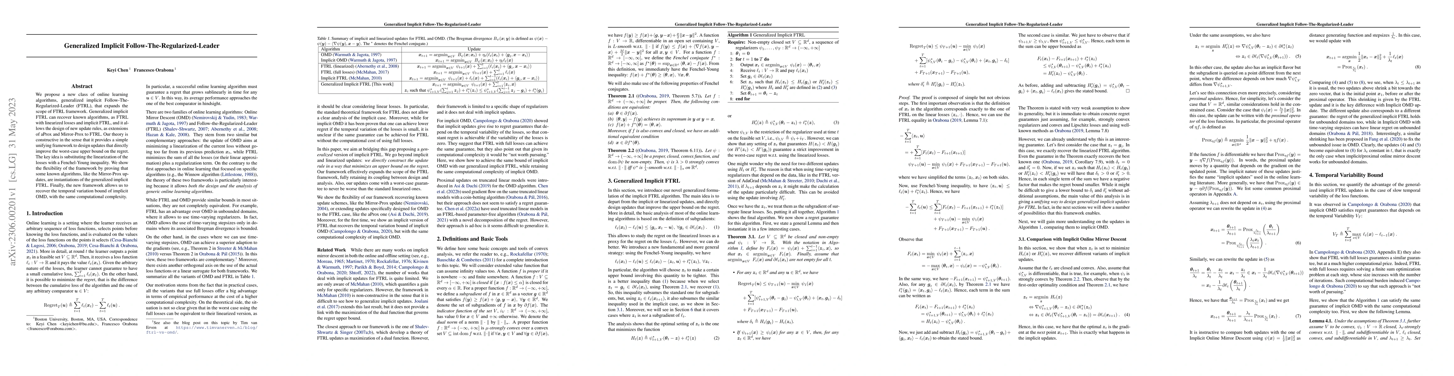 Thumbnail for Generalized Implicit Follow-The-Regularized-Leader