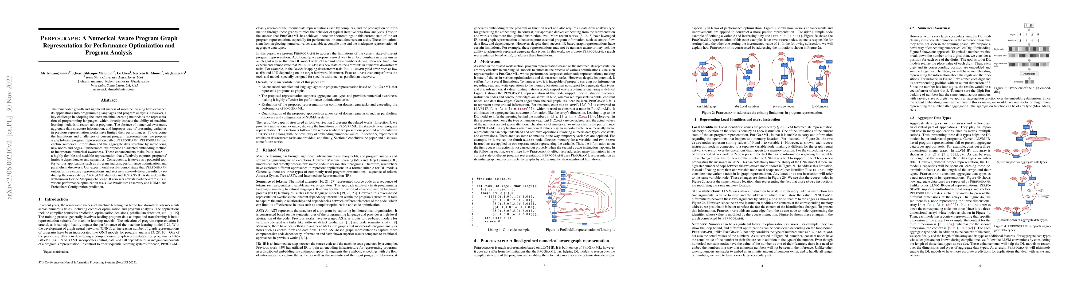 Thumbnail for PERFOGRAPH: A Numerical Aware Program Graph Representation for
  Performance Optimization and Program Analysis