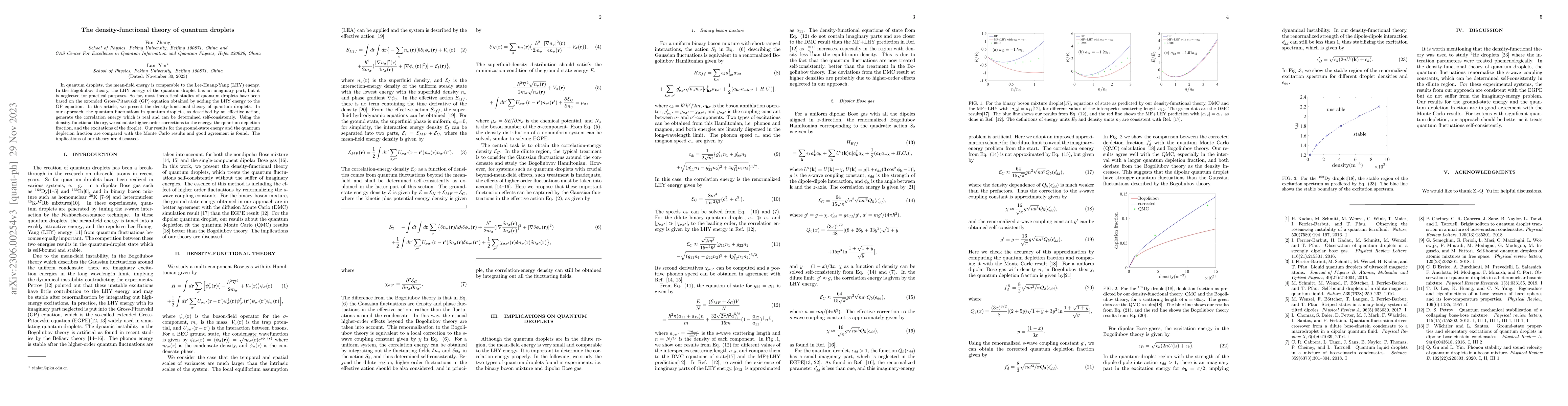 Thumbnail for The density-functional theory of quantum droplets