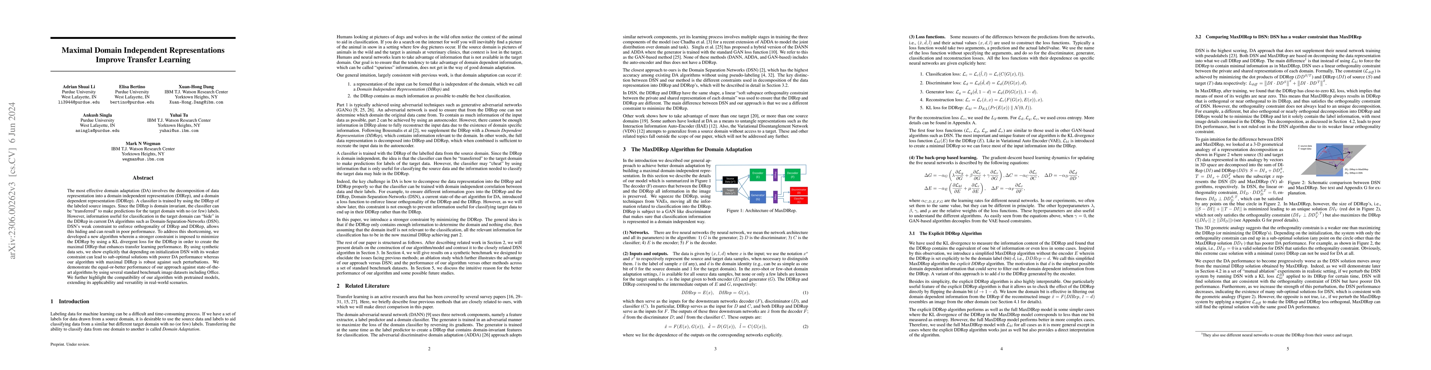 Thumbnail for Maximal Domain Independent Representations Improve Transfer Learning