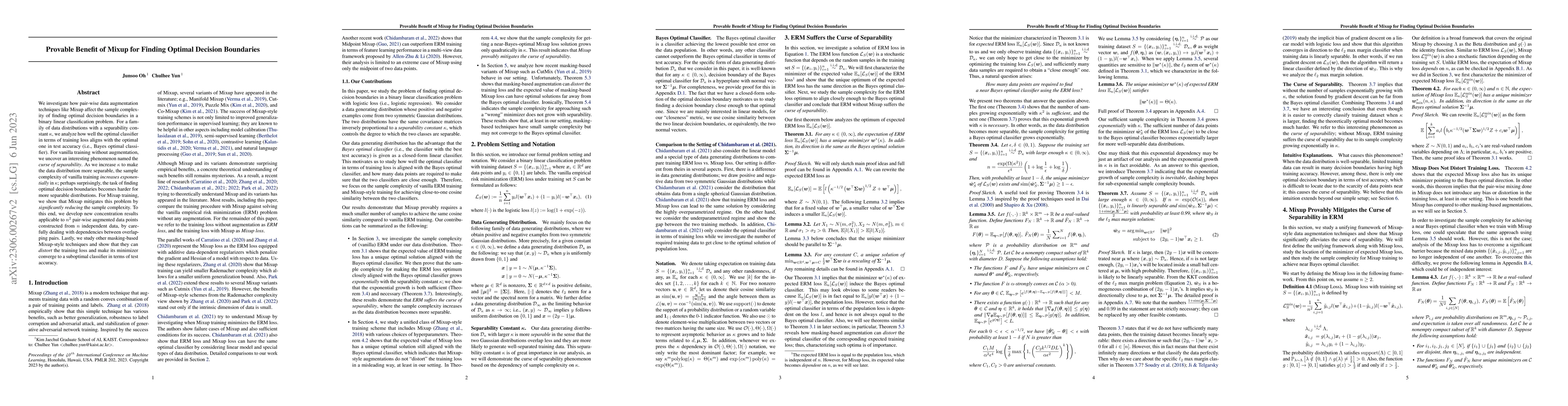 Thumbnail for Provable Benefit of Mixup for Finding Optimal Decision Boundaries