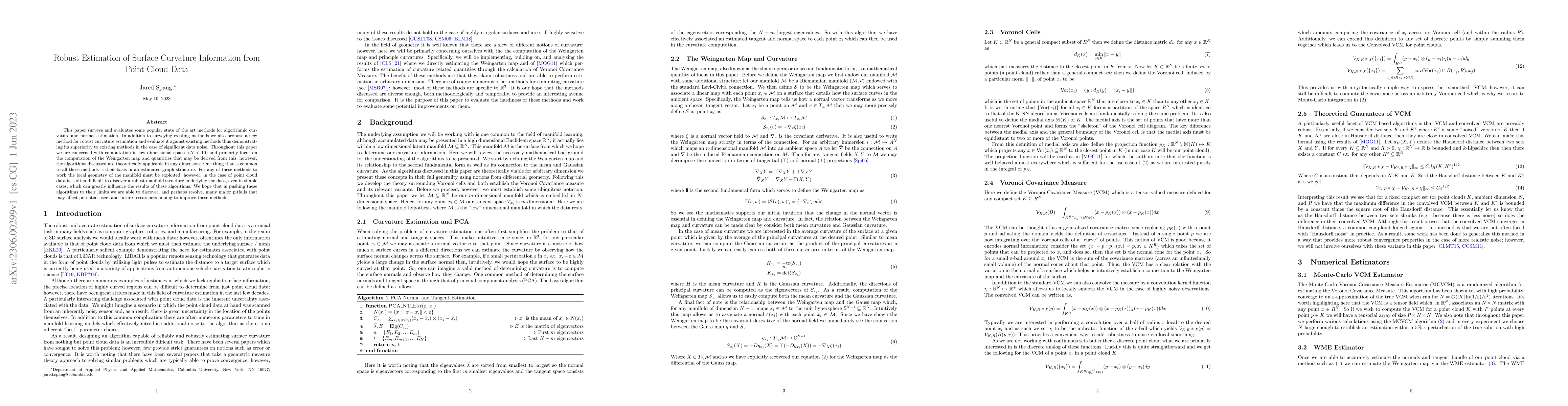 Thumbnail for Robust Estimation of Surface Curvature Information from Point Cloud Data
