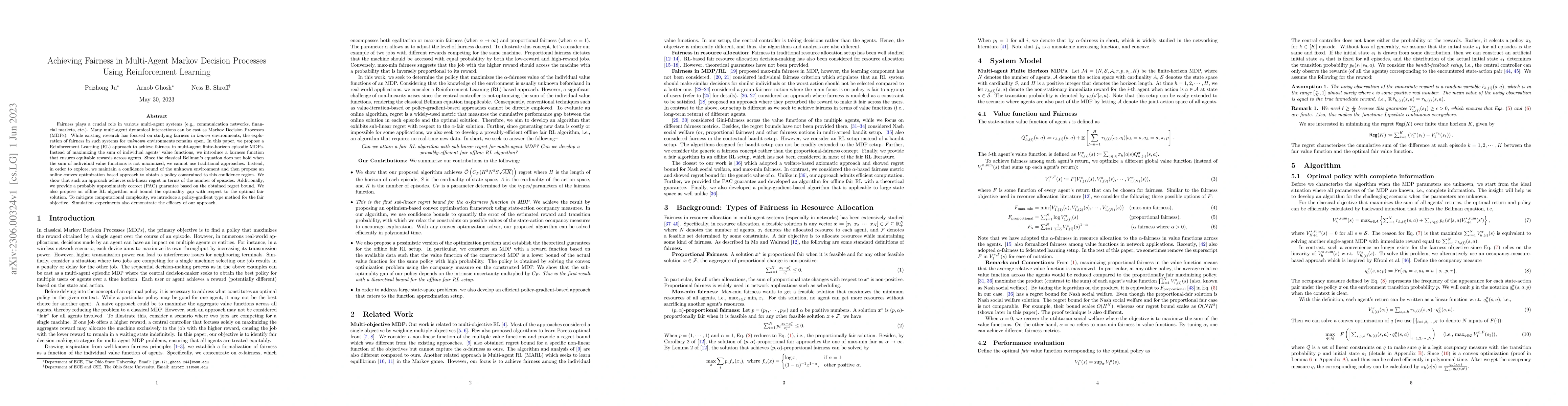 Thumbnail for Achieving Fairness in Multi-Agent Markov Decision Processes Using
  Reinforcement Learning