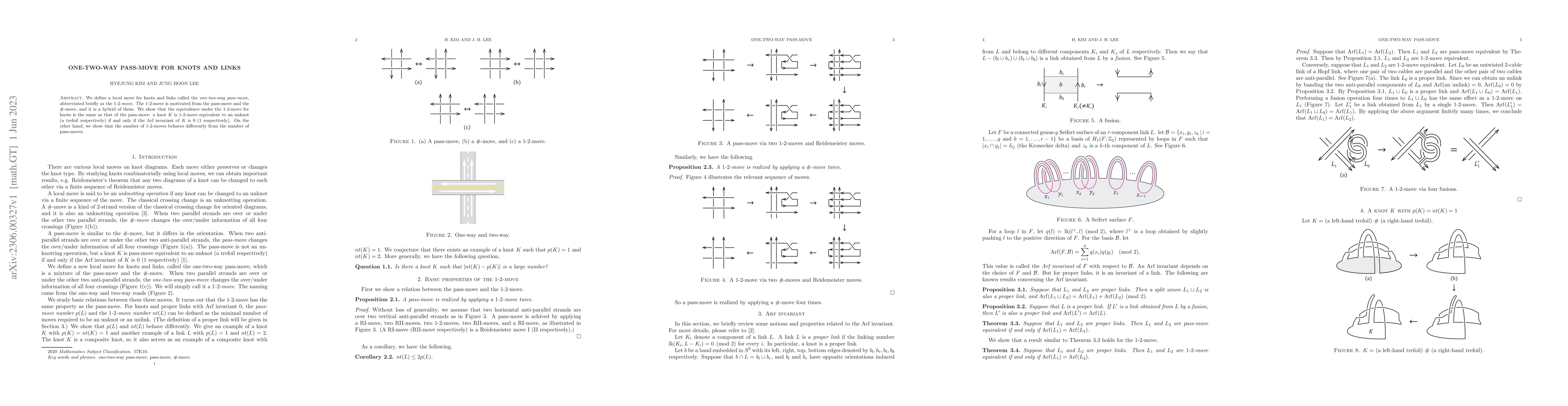 Thumbnail for One-two-way pass-move for knots and links