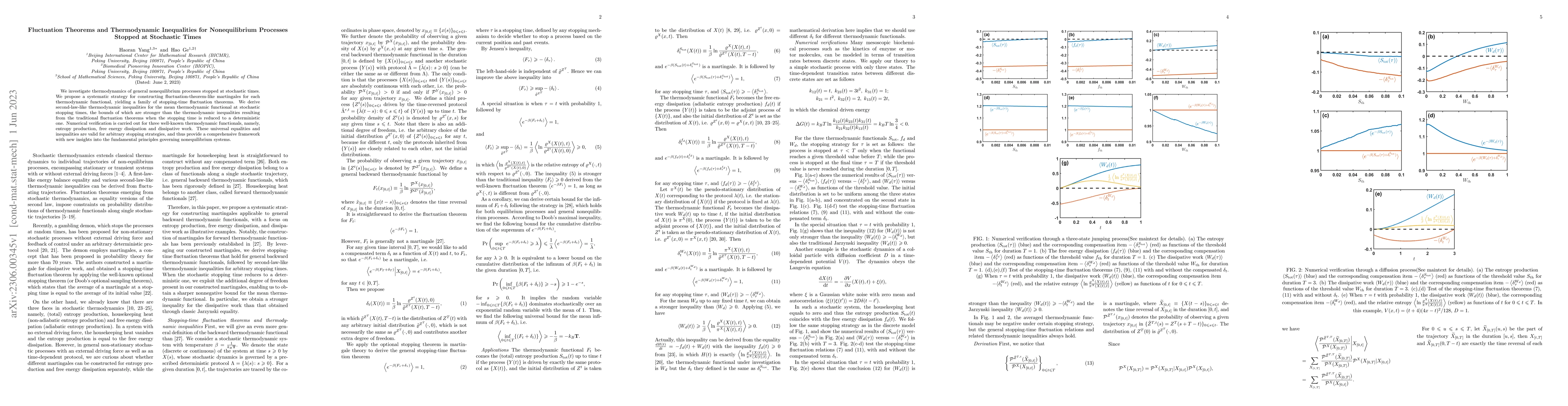 Thumbnail for Fluctuation Theorems and Thermodynamic Inequalities for Nonequilibrium
  Processes Stopped at Stochastic Times
