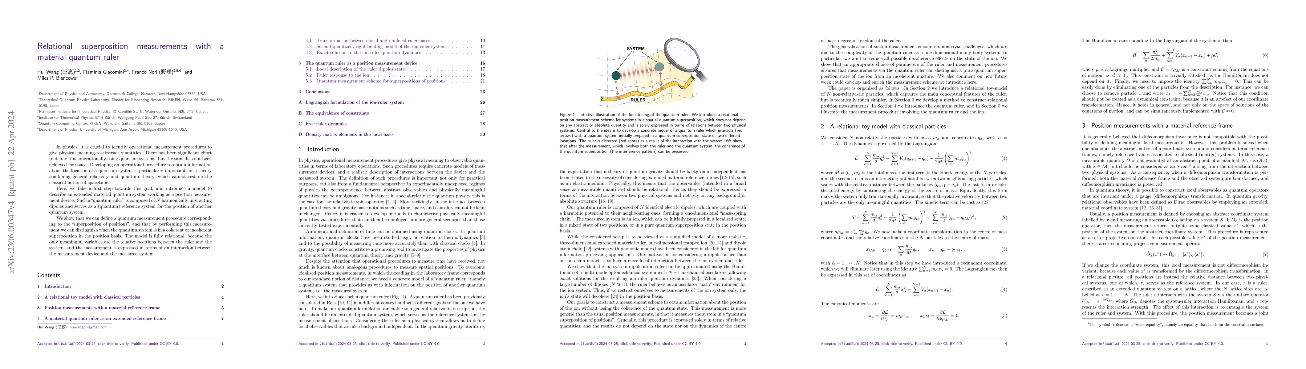 Thumbnail for Relational superposition measurements with a material quantum ruler