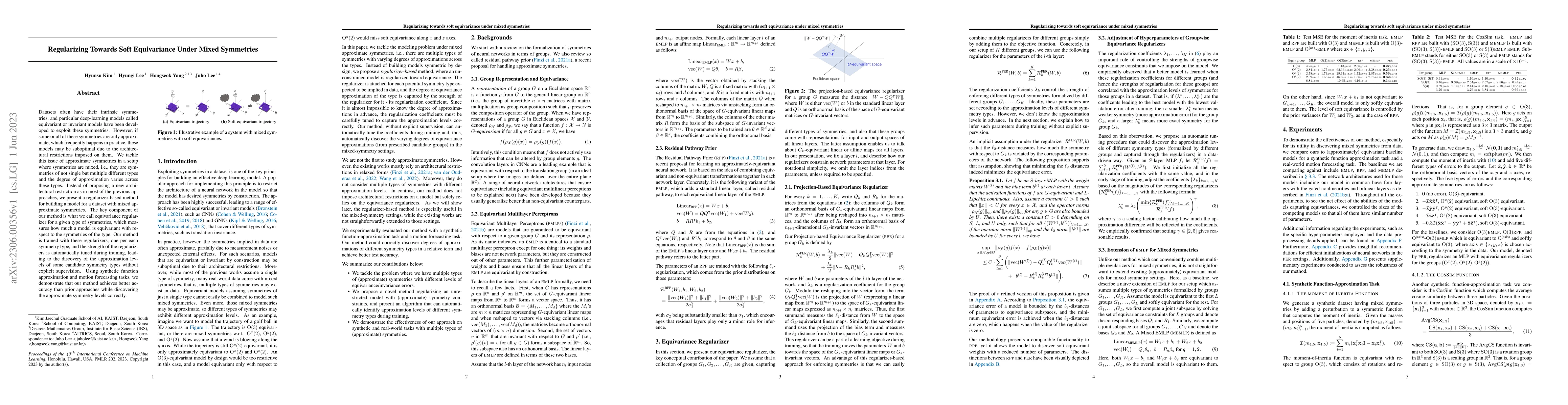 Thumbnail for Regularizing Towards Soft Equivariance Under Mixed Symmetries