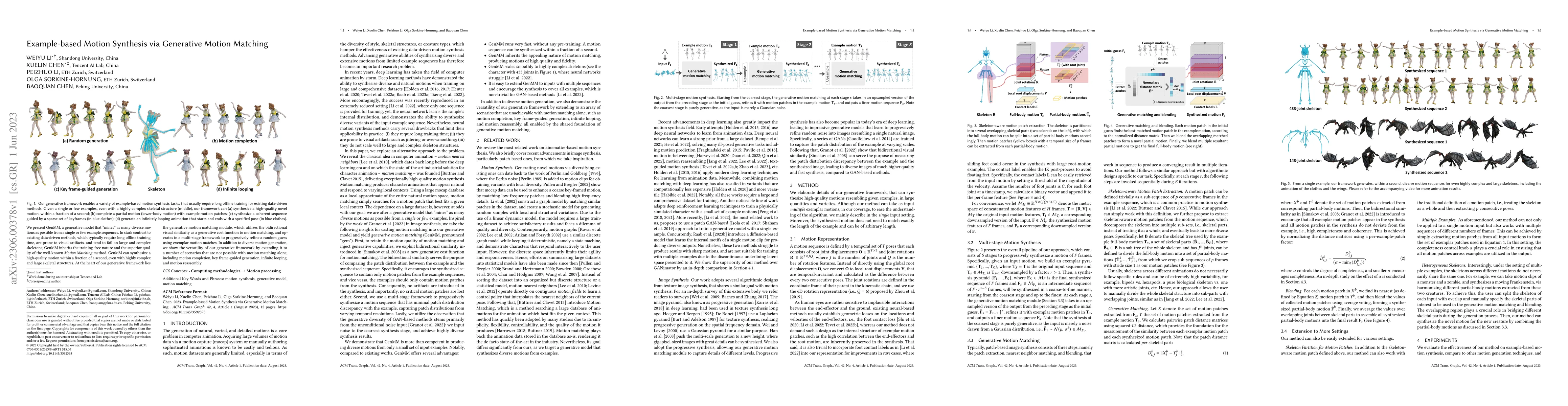 Thumbnail for Example-based Motion Synthesis via Generative Motion Matching