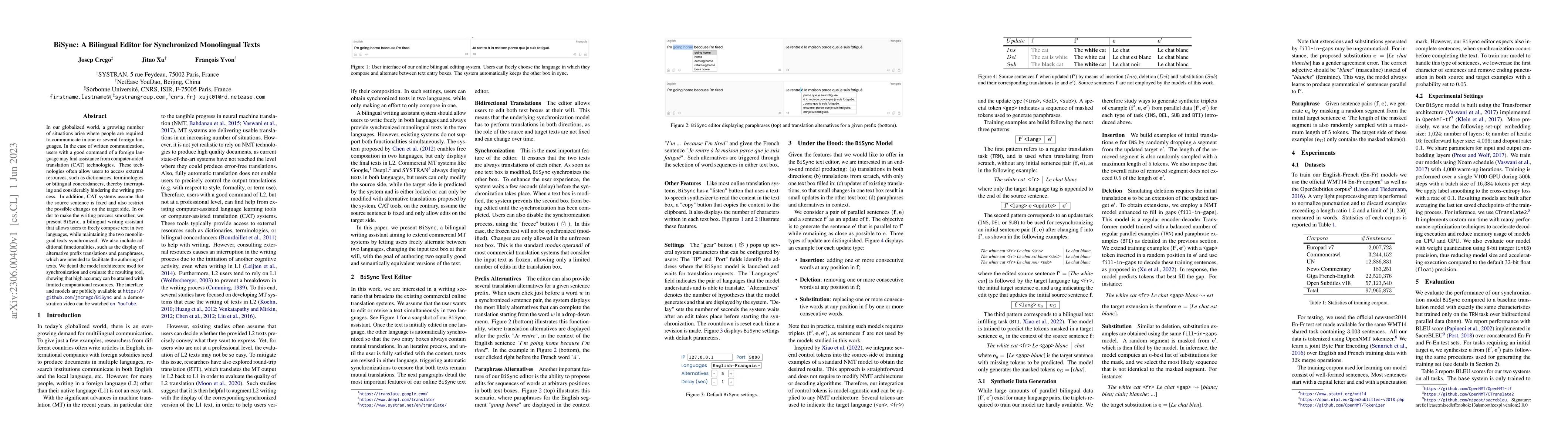 Thumbnail for BiSync: A Bilingual Editor for Synchronized Monolingual Texts