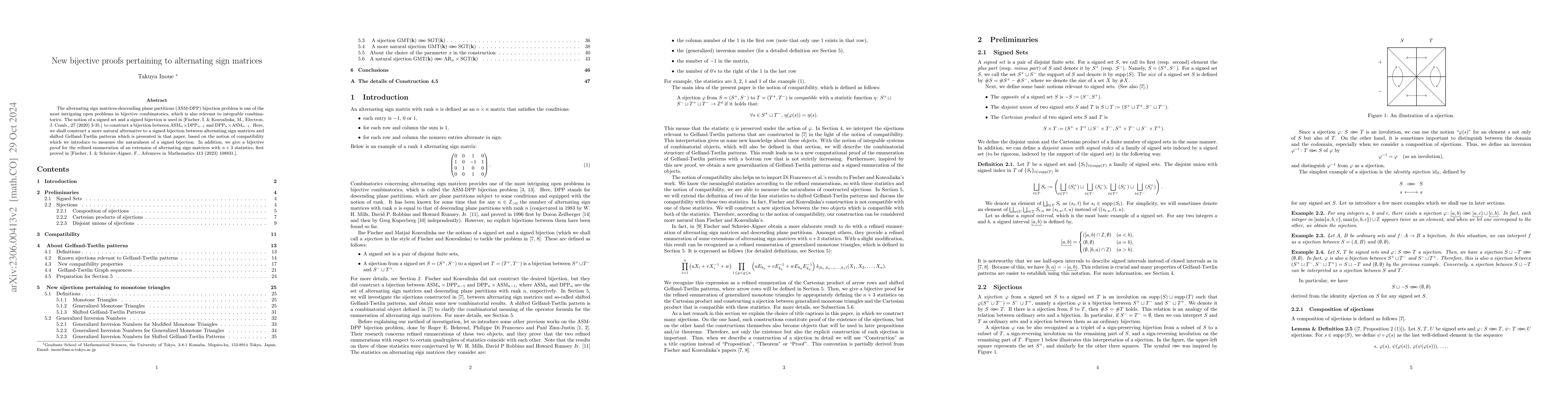 Thumbnail for New bijective proofs pertaining to alternating sign matrices