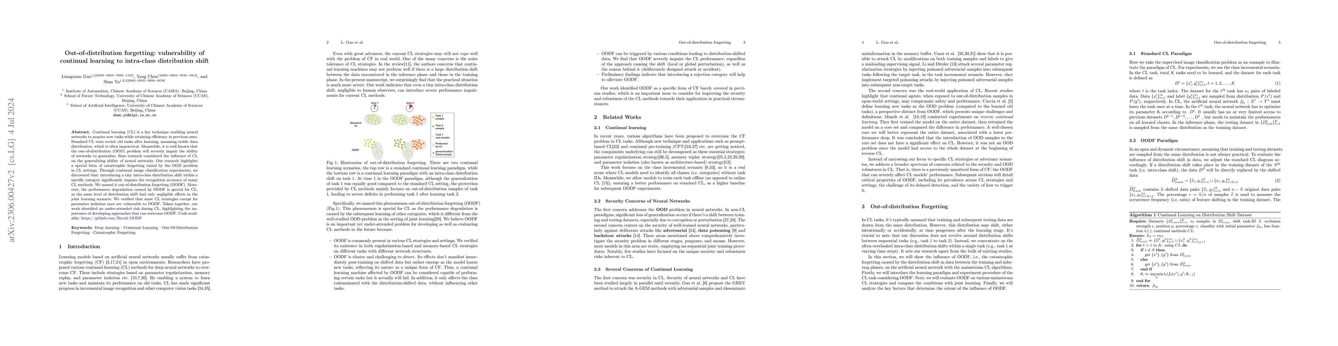 Thumbnail for Out-of-distribution forgetting: vulnerability of continual learning to
  intra-class distribution shift