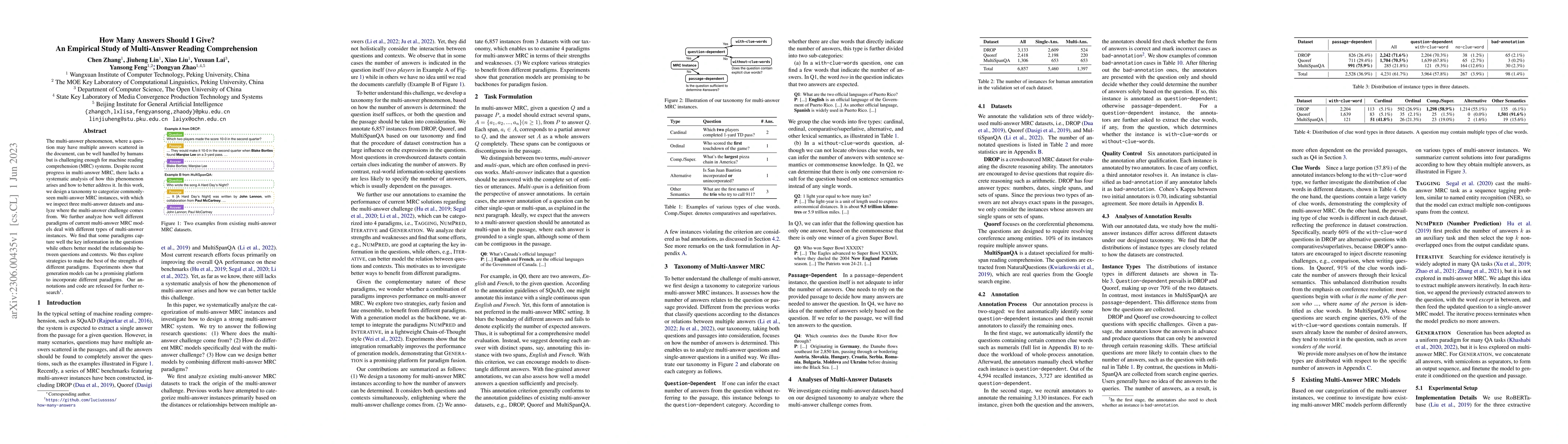 Thumbnail for How Many Answers Should I Give? An Empirical Study of Multi-Answer
  Reading Comprehension