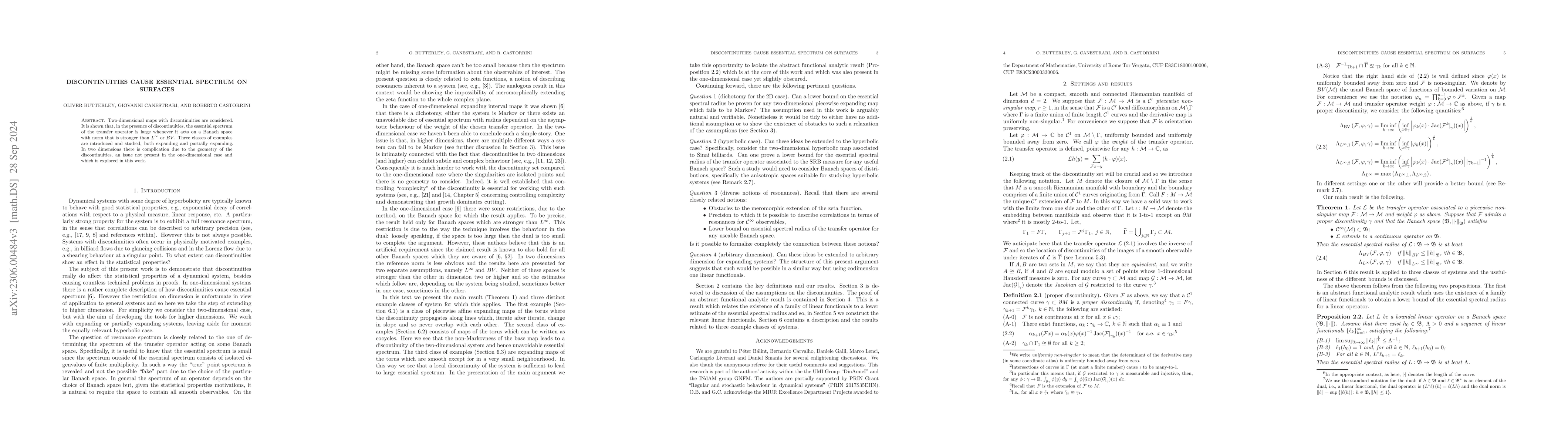 Thumbnail for Discontinuities cause essential spectrum on surfaces