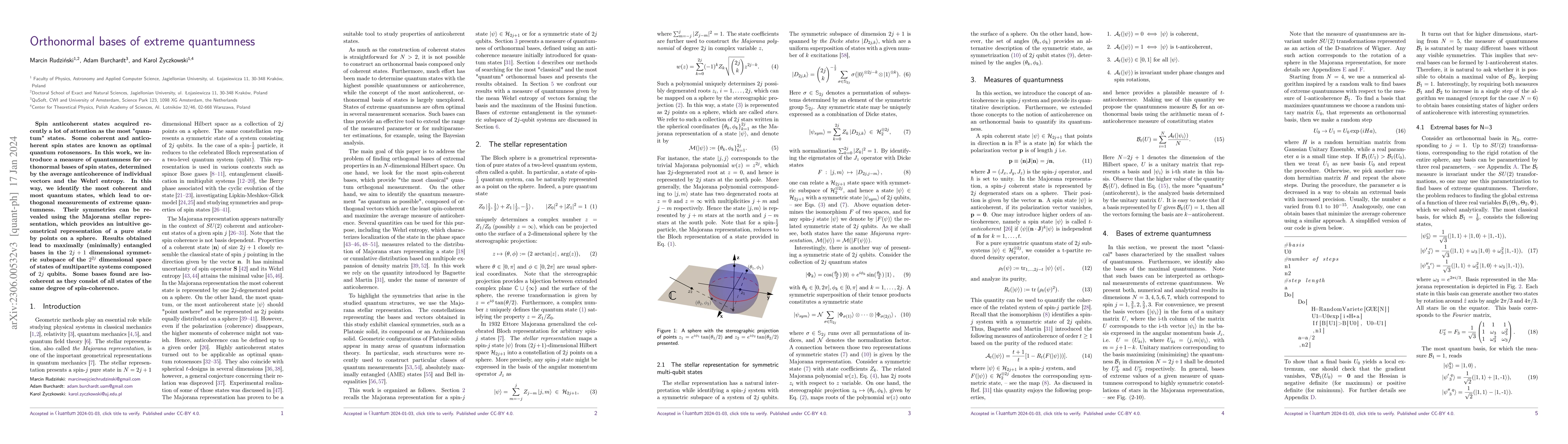 Thumbnail for Orthonormal bases of extreme quantumness