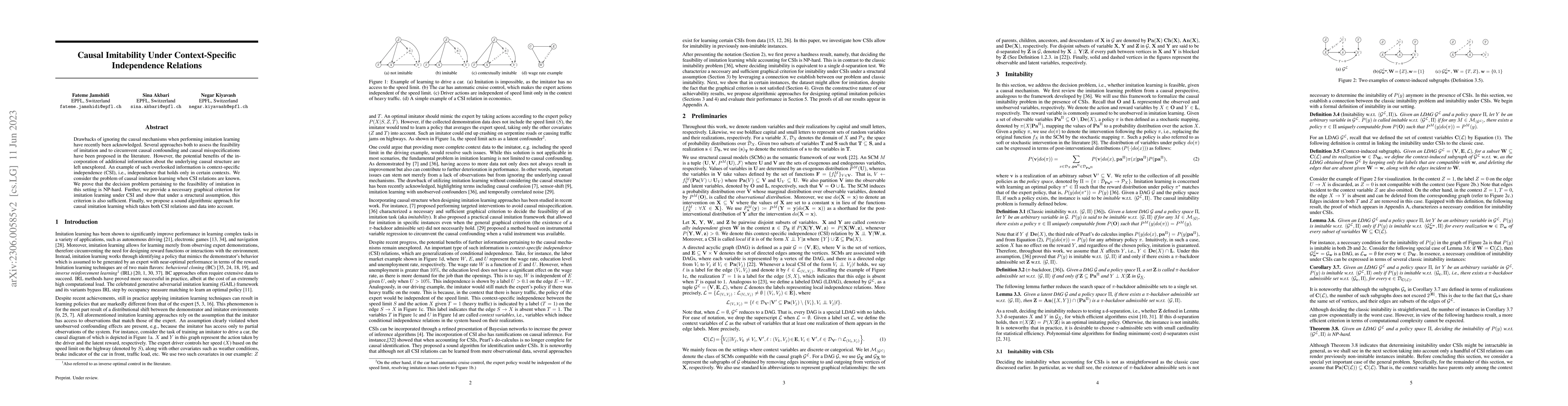 Thumbnail for Causal Imitability Under Context-Specific Independence Relations