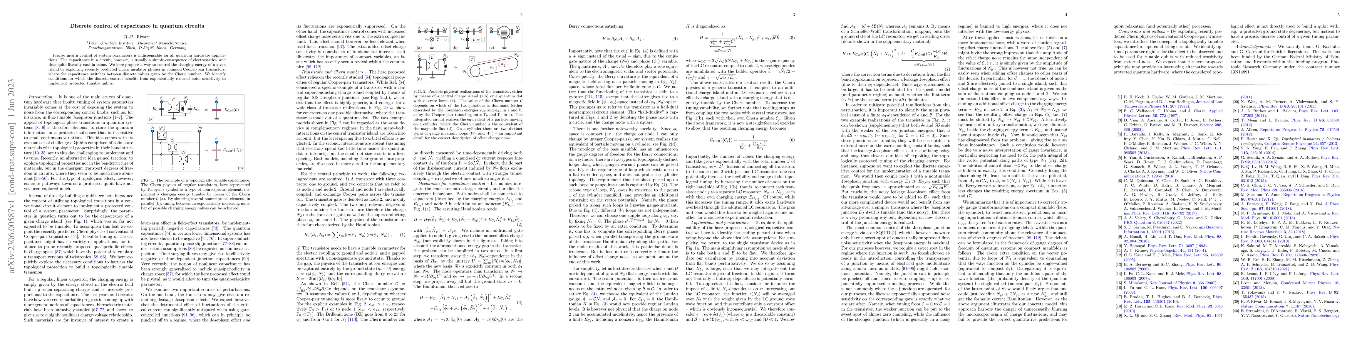 Thumbnail for Discrete control of capacitance in quantum circuits
