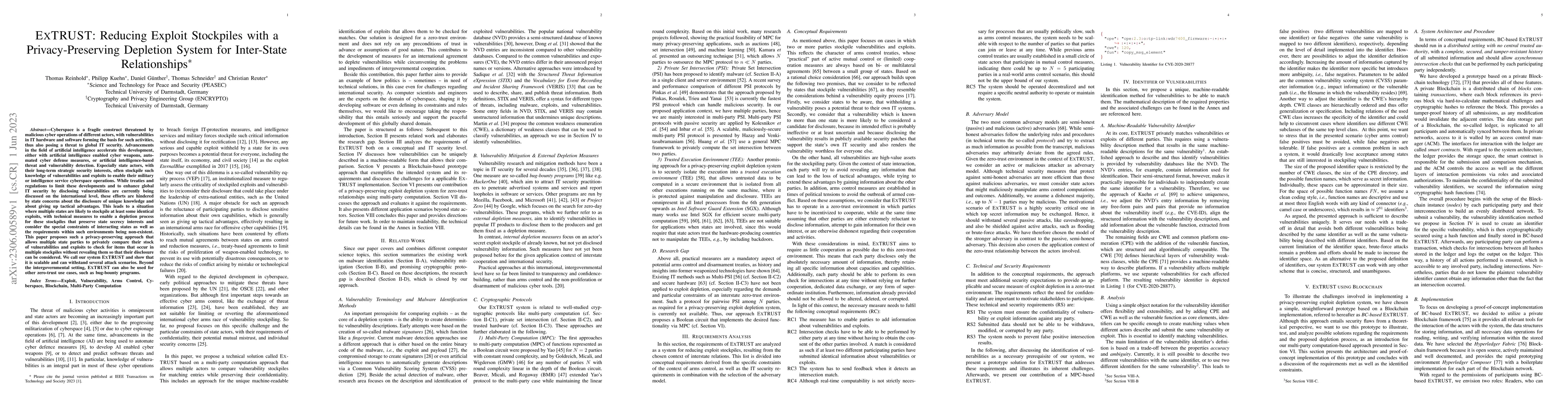 Thumbnail for ExTRUST: Reducing Exploit Stockpiles with a Privacy-Preserving Depletion
  System for Inter-State Relationships