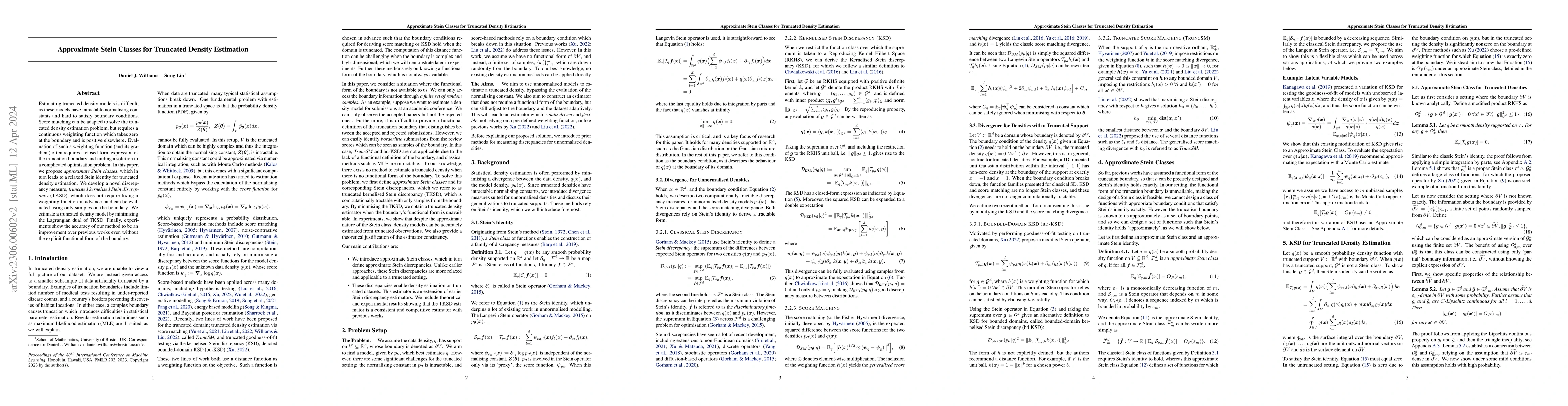 Thumbnail for Approximate Stein Classes for Truncated Density Estimation