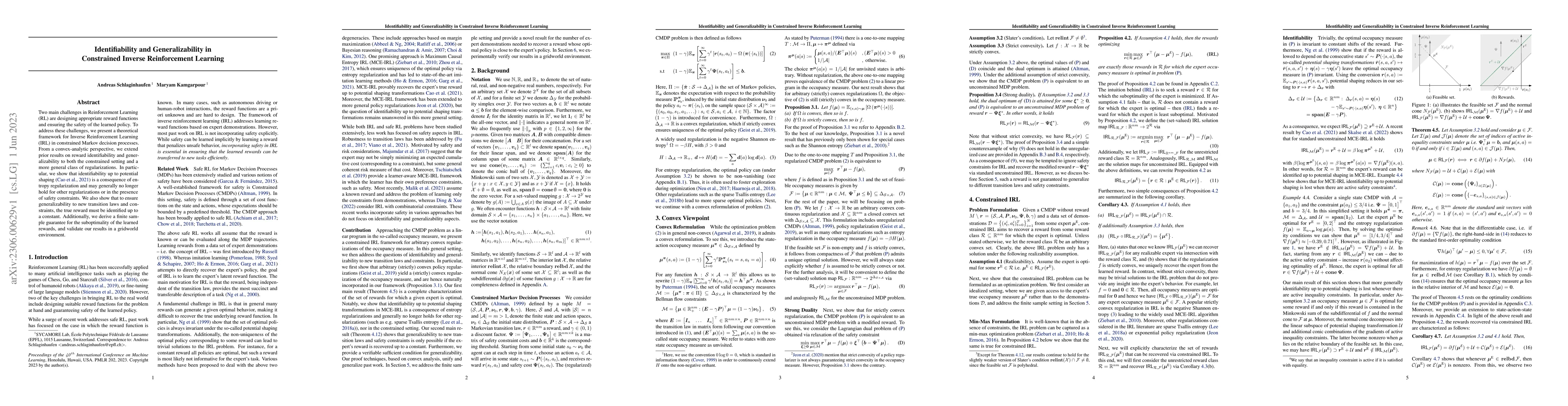 Thumbnail for Identifiability and Generalizability in Constrained Inverse
  Reinforcement Learning