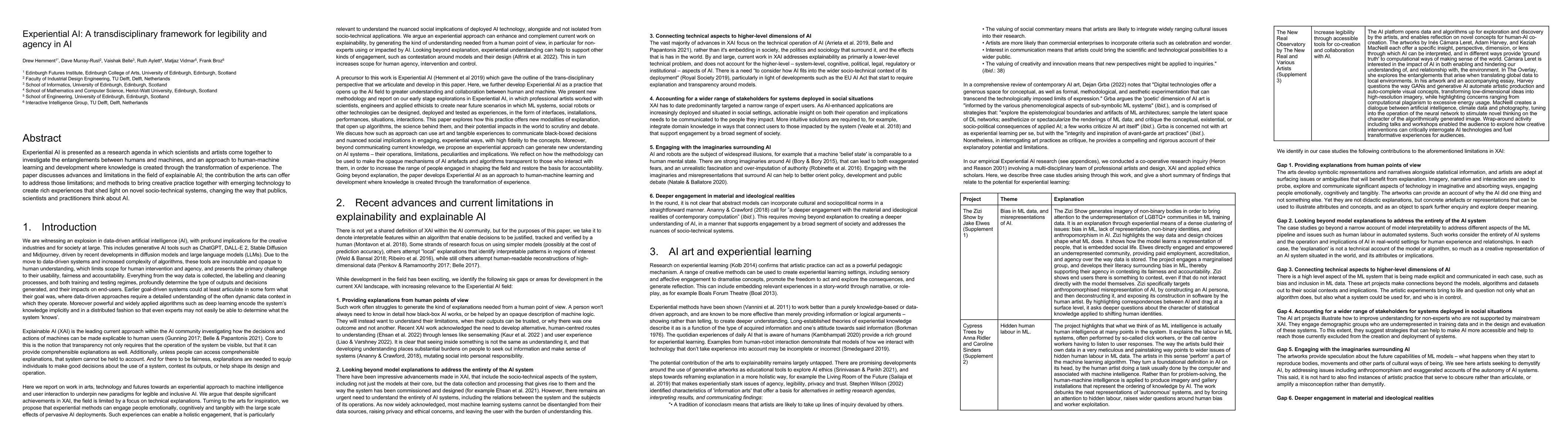 Thumbnail for Experiential AI: A transdisciplinary framework for legibility and agency
  in AI