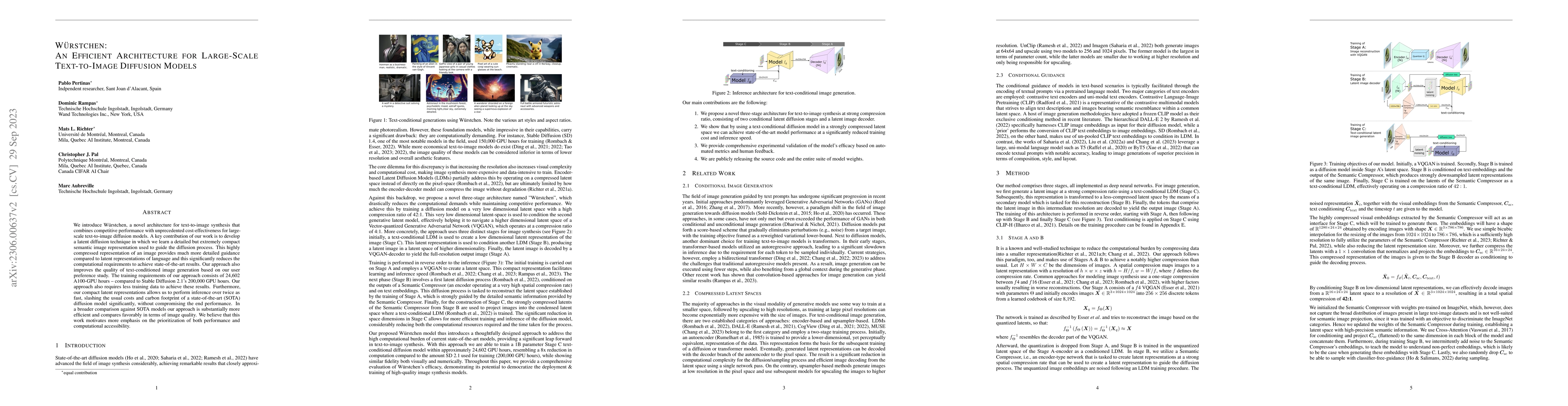 Thumbnail for Wuerstchen: An Efficient Architecture for Large-Scale Text-to-Image
  Diffusion Models