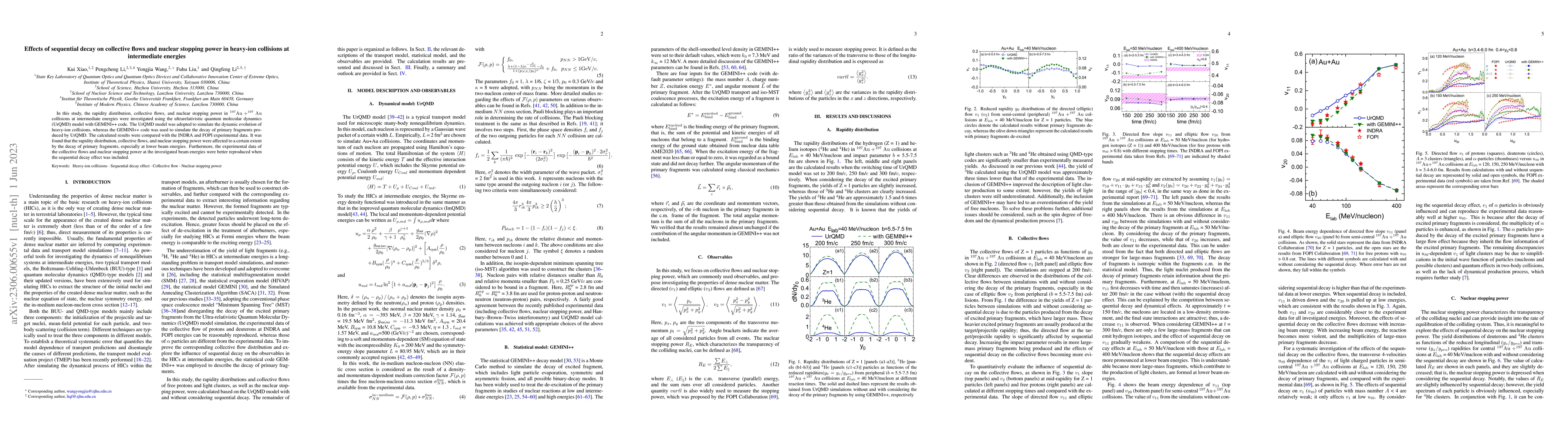 Thumbnail for Effects of sequential decay on collective flows and nuclear stopping
  power in heavy-ion collisions at intermediate energies