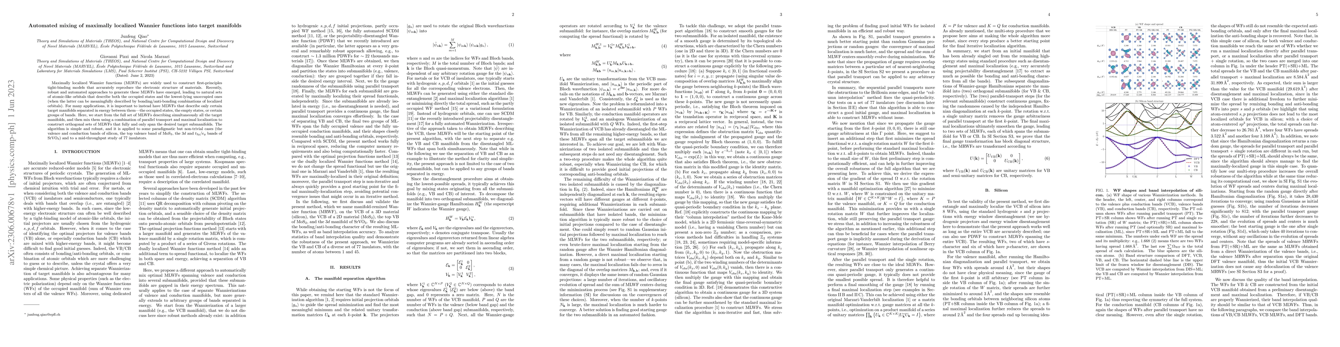 Thumbnail for Automated mixing of maximally localized Wannier functions into target
  manifolds