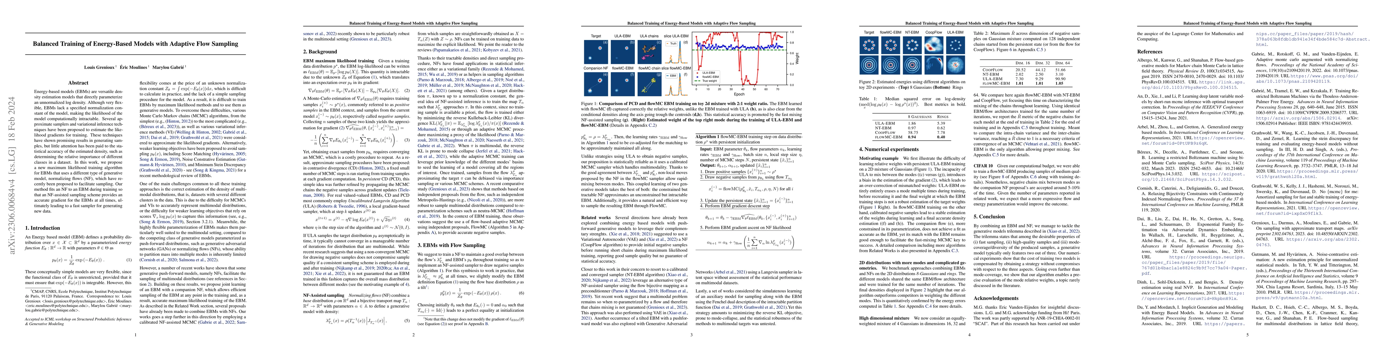 Thumbnail for Balanced Training of Energy-Based Models with Adaptive Flow Sampling