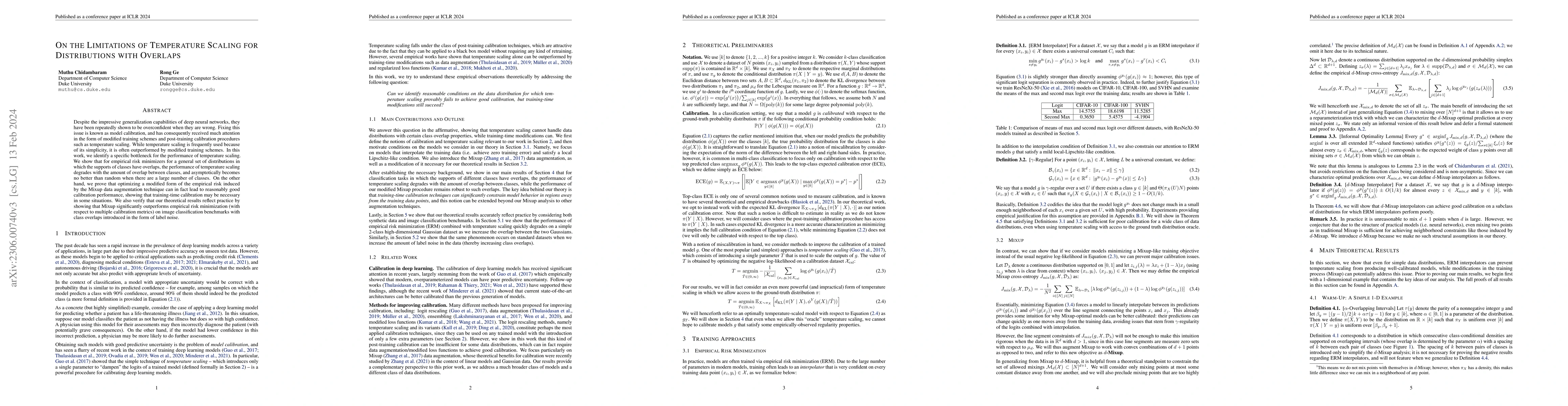 Thumbnail for On the Limitations of Temperature Scaling for Distributions with
  Overlaps
