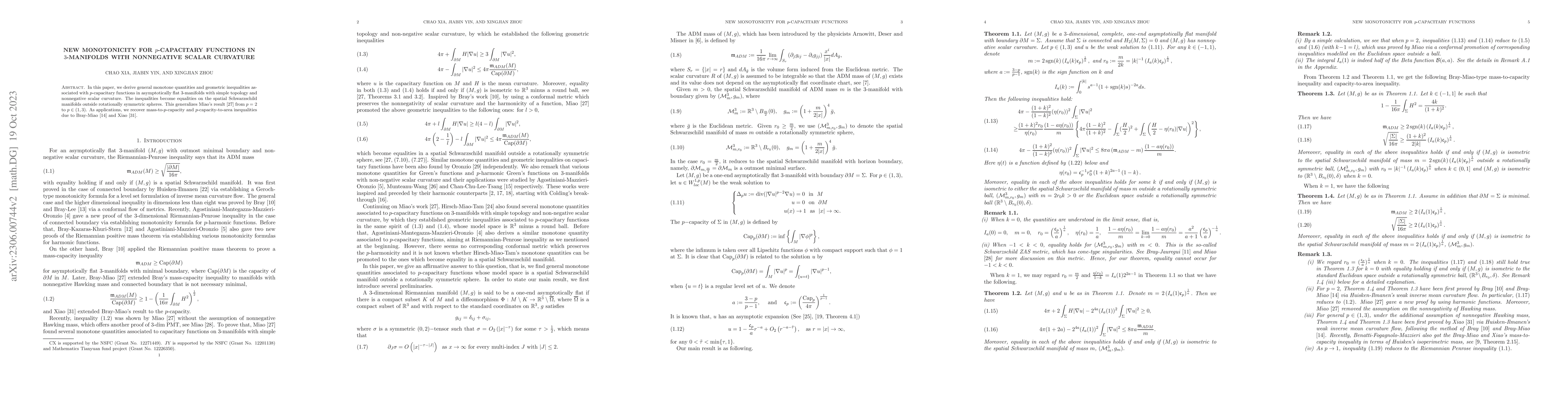 Thumbnail for New monotonicity for $p$-capacitary functions in $3$-manifolds with
  nonnegative scalar curvature