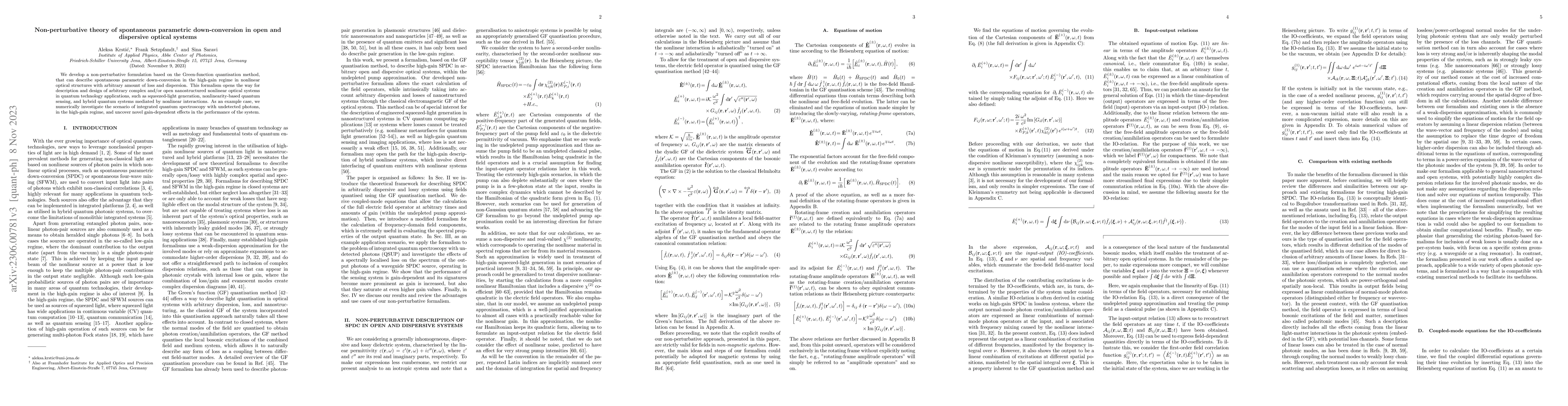 Thumbnail for Non-perturbative theory of spontaneous parametric down-conversion in
  open and dispersive optical systems