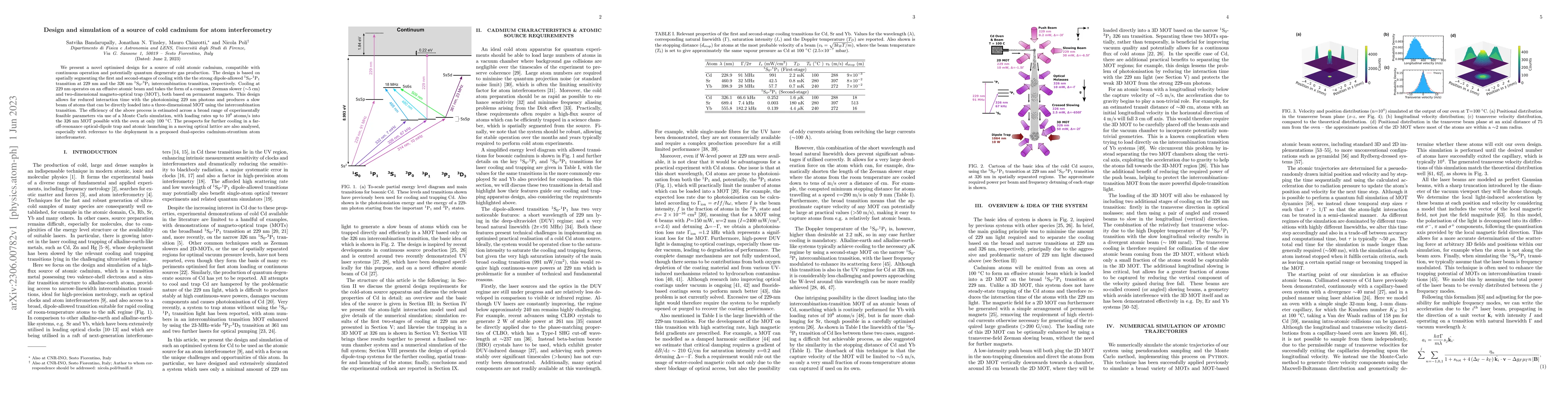 Thumbnail for Design and simulation of a source of cold cadmium for atom
  interferometry