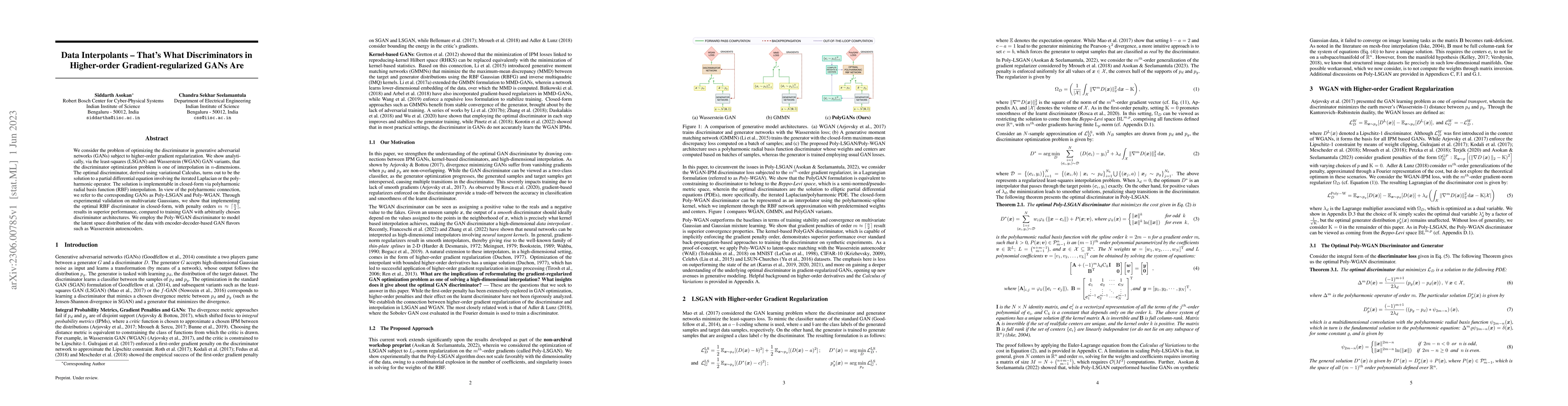 Thumbnail for Data Interpolants -- That's What Discriminators in Higher-order
  Gradient-regularized GANs Are