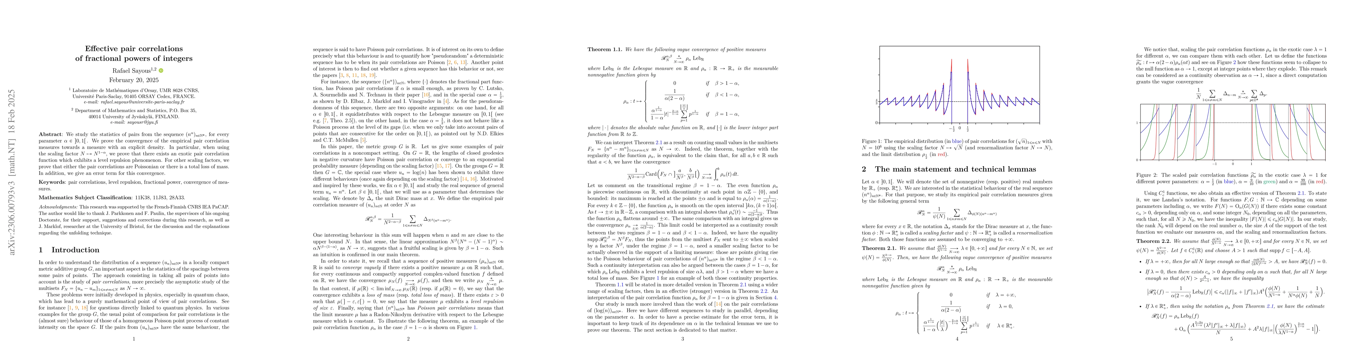 Thumbnail for Effective pair correlations of fractional powers of integers