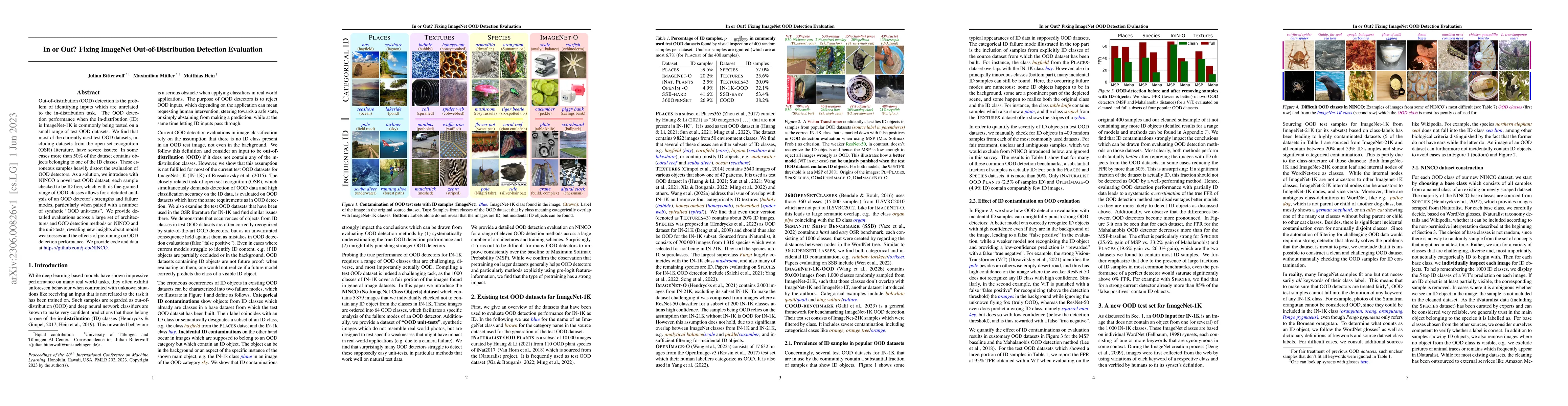 Thumbnail for In or Out? Fixing ImageNet Out-of-Distribution Detection Evaluation