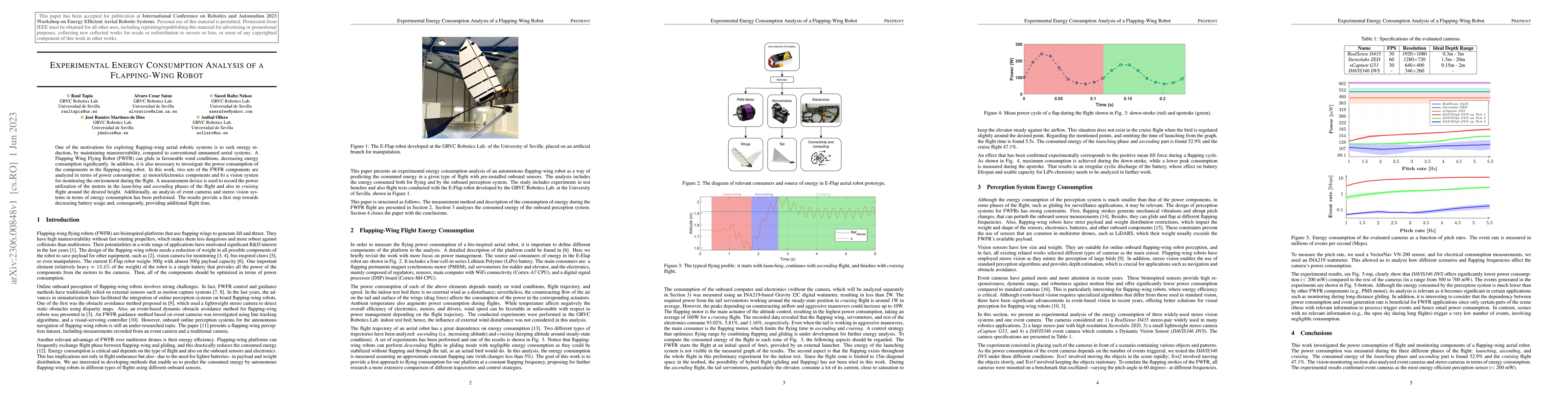 Thumbnail for Experimental Energy Consumption Analysis of a Flapping-Wing Robot