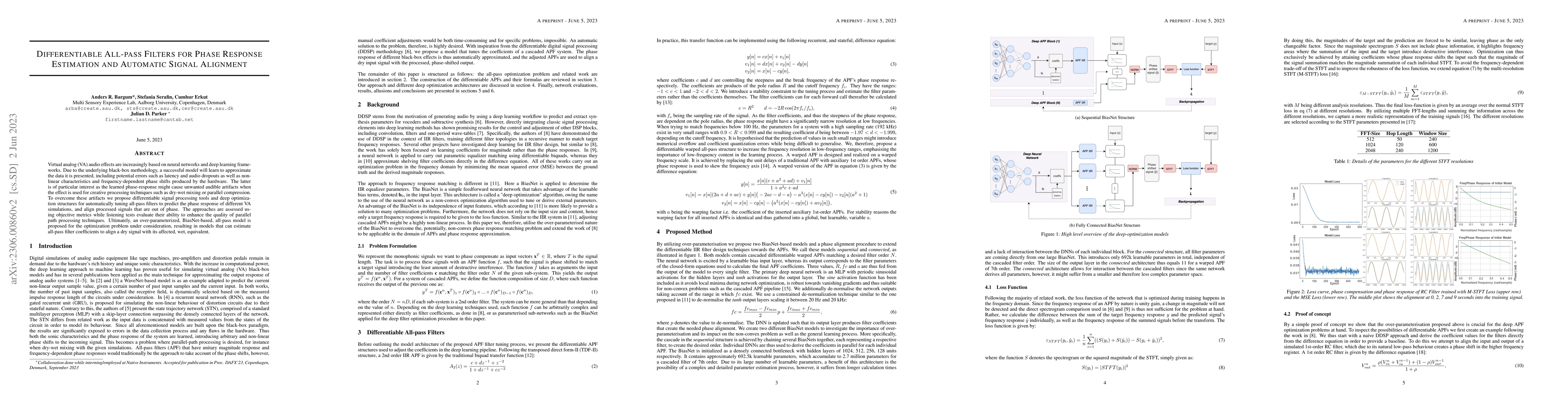 Thumbnail for Differentiable Allpass Filters for Phase Response Estimation and
  Automatic Signal Alignment