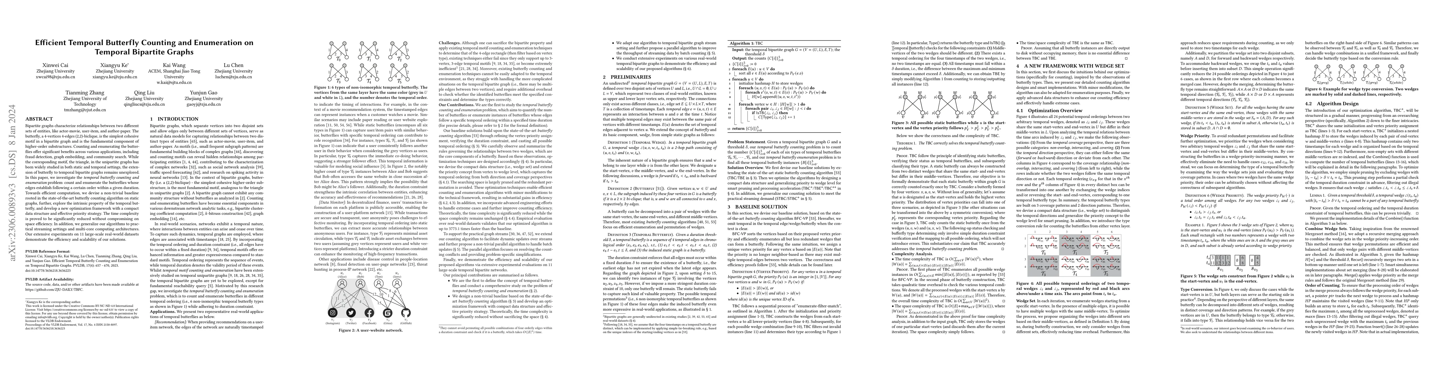 Thumbnail for Efficient Temporal Butterfly Counting and Enumeration on Temporal
  Bipartite Graphs