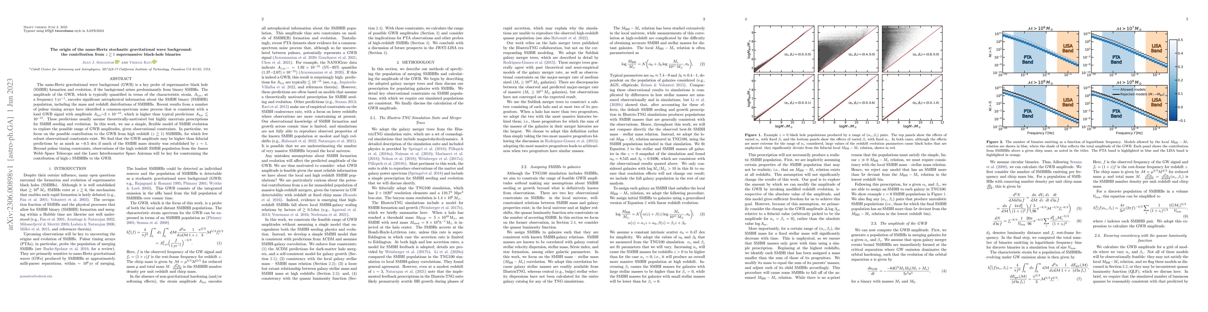 Thumbnail for The origin of the nano-Hertz stochastic gravitational wave background:
  the contribution from $z\gtrsim1$ supermassive black-hole binaries