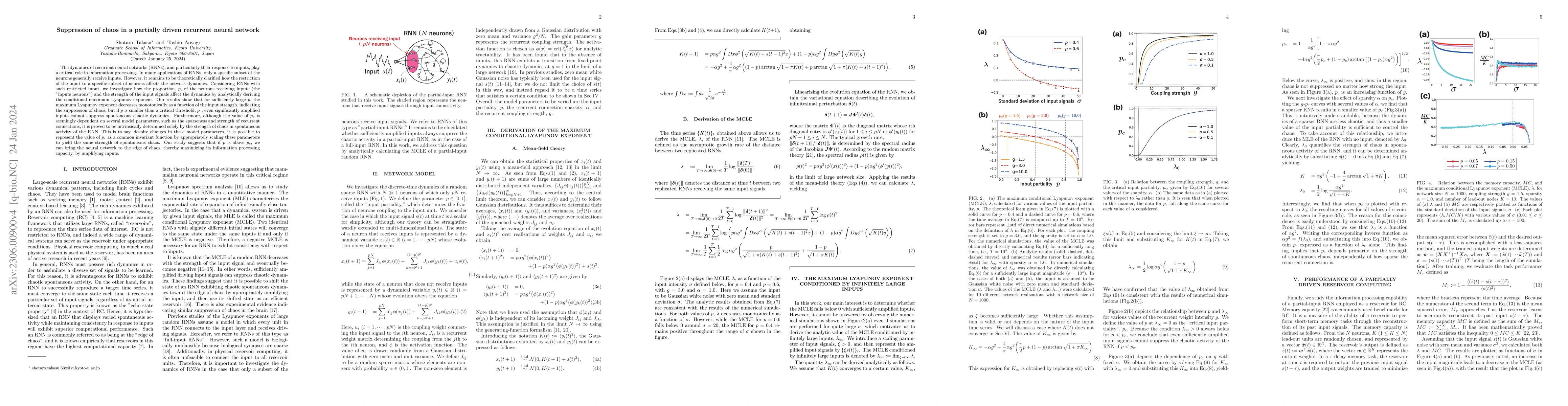 Thumbnail for Suppression of chaos in a partially driven recurrent neural network