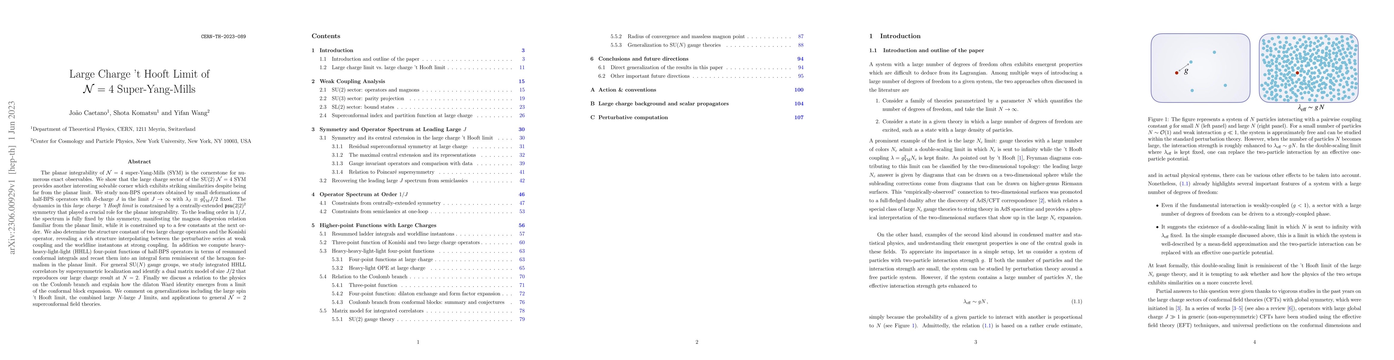 Thumbnail for Large Charge 't Hooft Limit of $\mathcal{N}=4$ Super-Yang-Mills