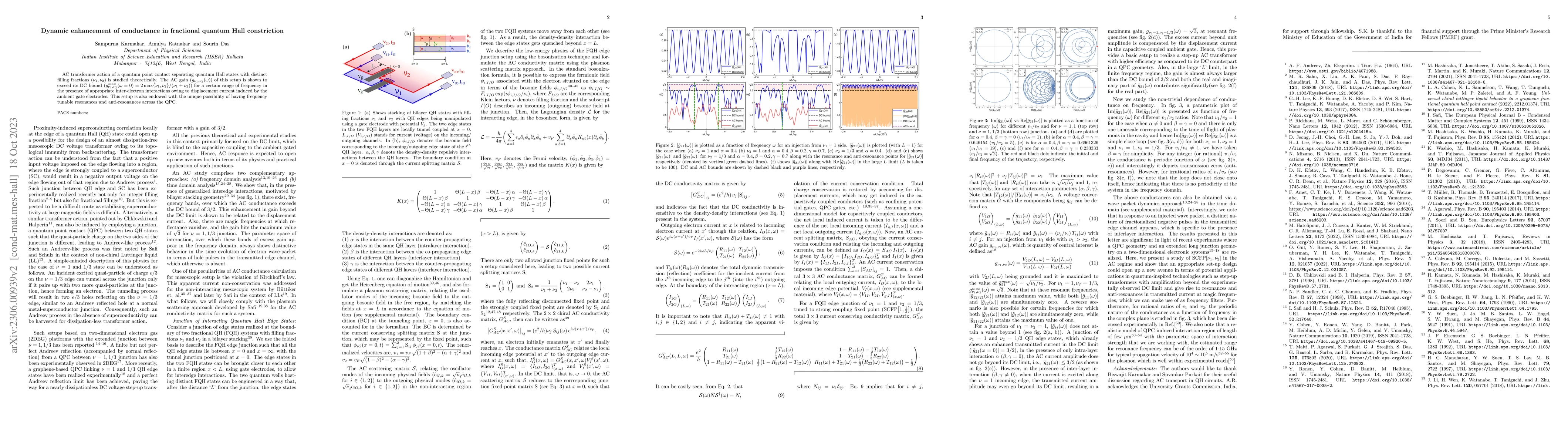 Thumbnail for Dynamic enhancement of conductance in fractional quantum Hall
  constriction