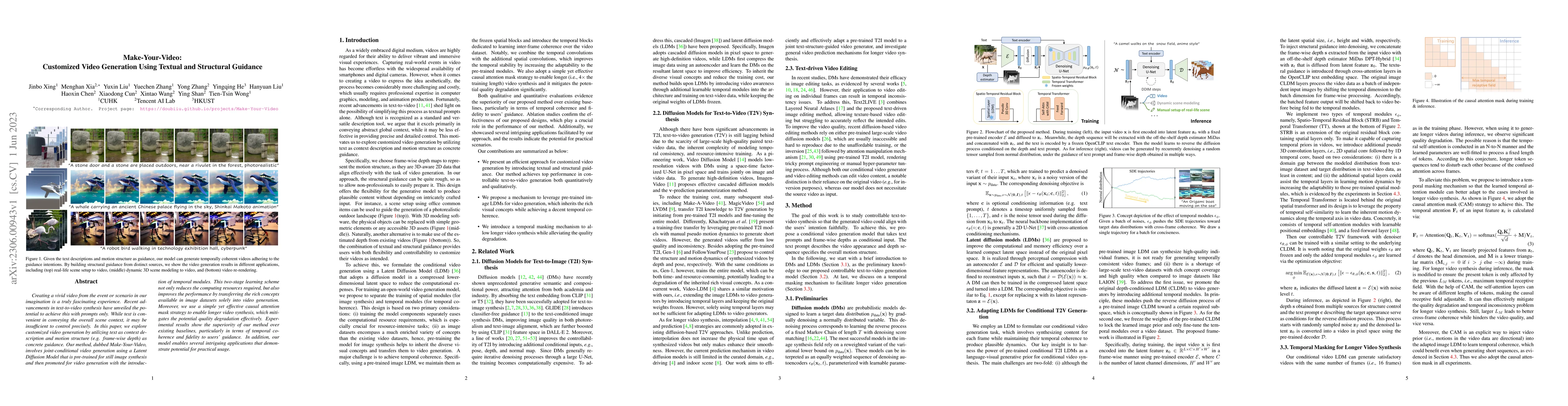 Thumbnail for Make-Your-Video: Customized Video Generation Using Textual and
  Structural Guidance