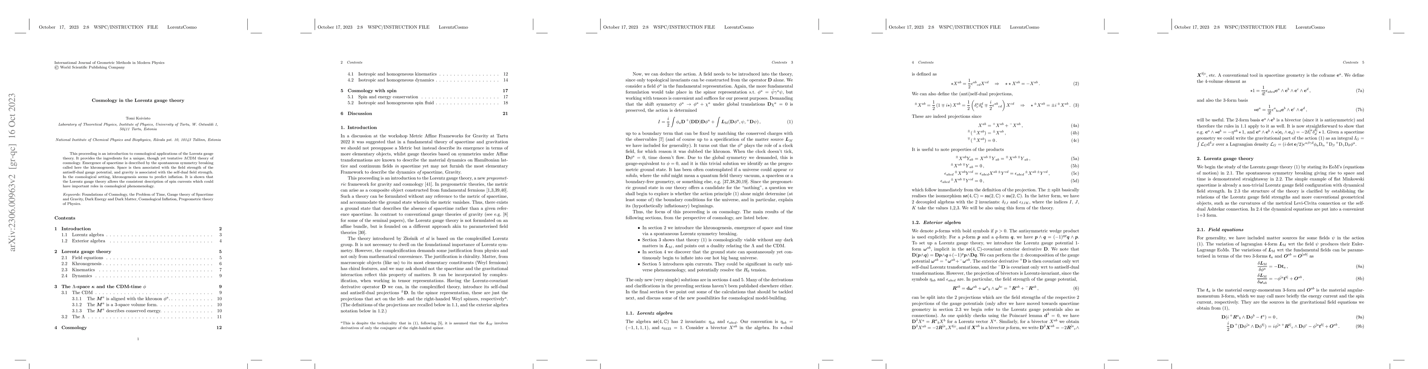 Thumbnail for Cosmology in the Lorentz gauge theory