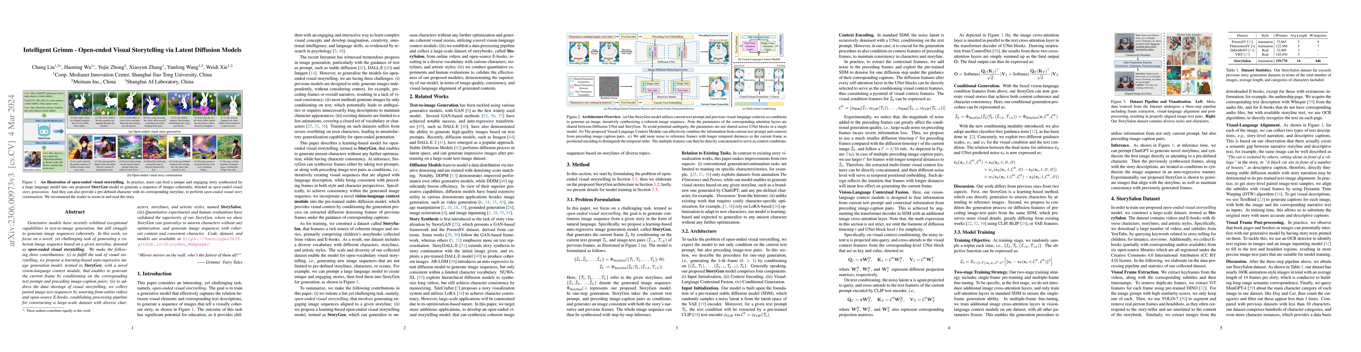 Thumbnail for Intelligent Grimm -- Open-ended Visual Storytelling via Latent Diffusion
  Models