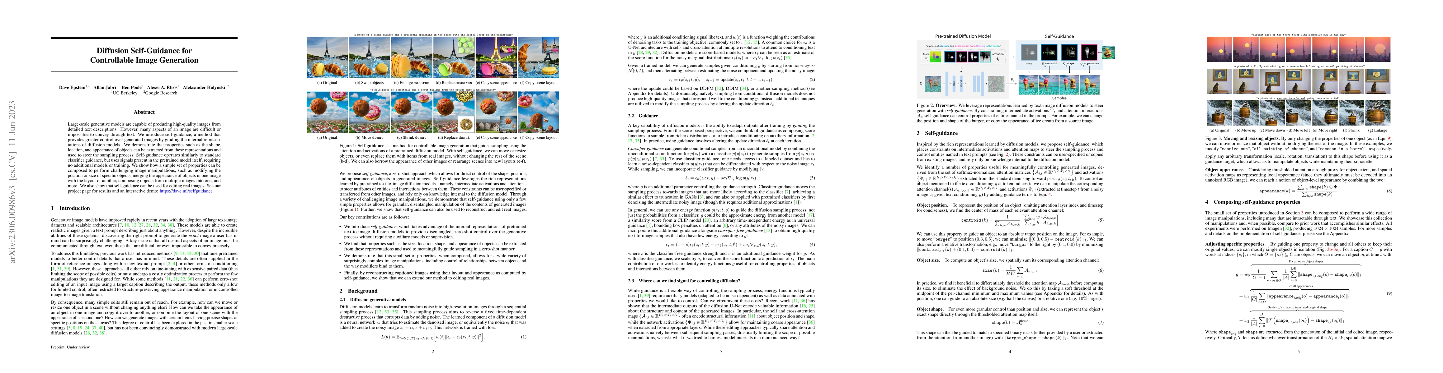 Thumbnail for Diffusion Self-Guidance for Controllable Image Generation